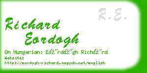 richard eordogh business card