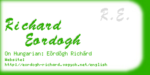 richard eordogh business card
